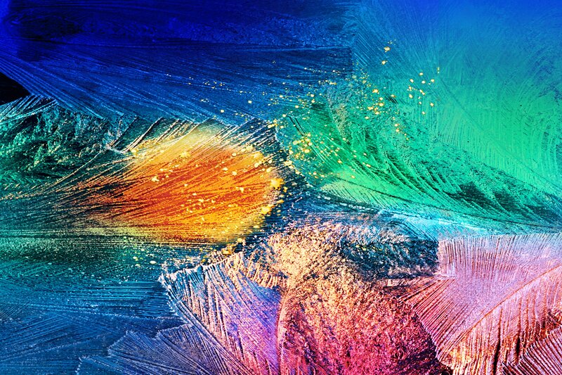 Colorful Abstract Pattern — Blue, Vibrant, Splatter