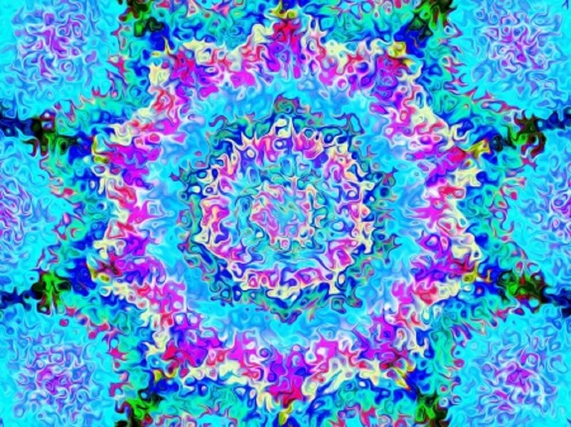 Colorful Abstract Pattern — Blue, Vibrant, Swirls, Colors