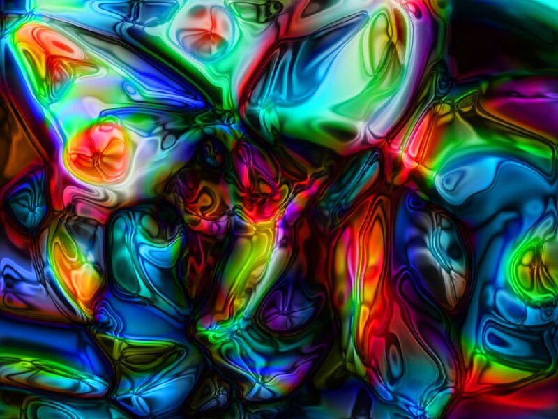 Colorful Abstract Pattern — Blue, Vibrant, Swirls, Light