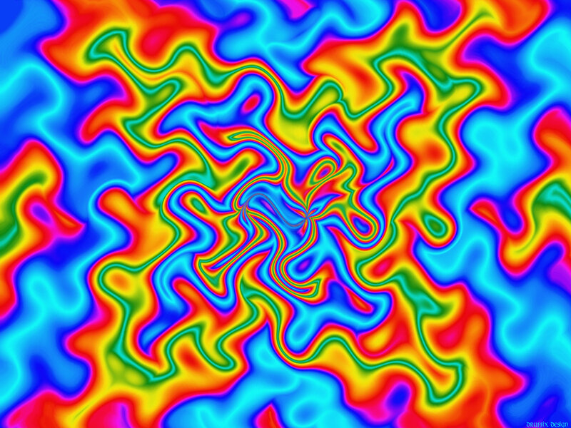 Colorful Abstract Pattern — Blue, Vibrant, Swirls, Lines, Colors