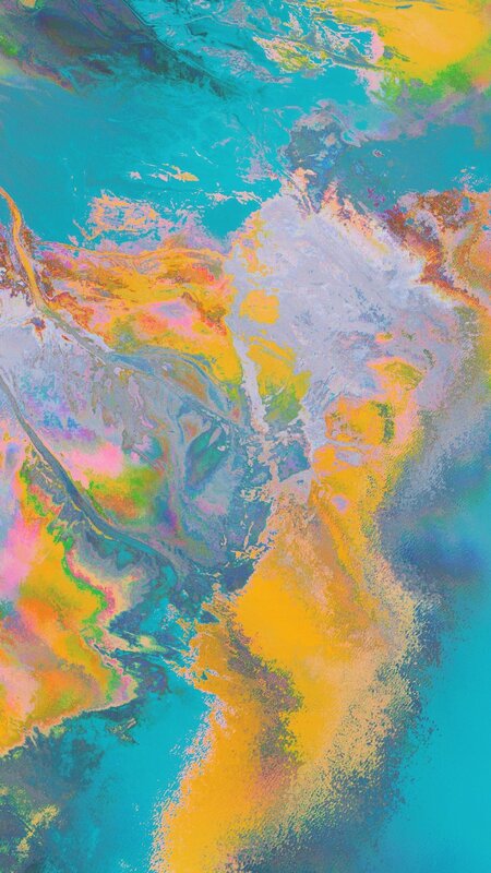 Colorful Abstract Pattern — Blue, Vibrant, Swirls, Splashes