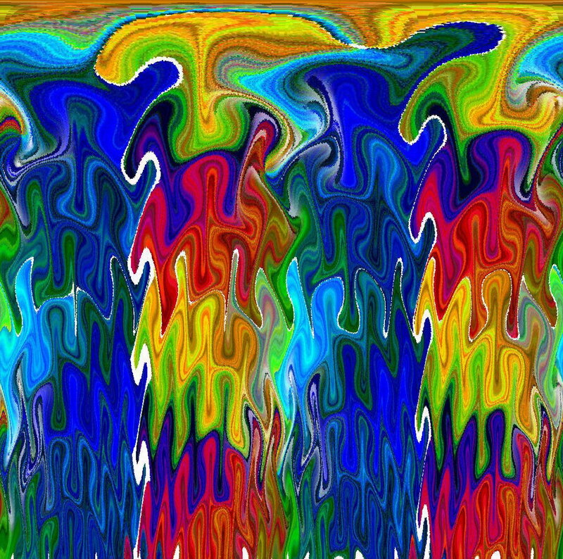 Colorful Abstract Pattern — Blue, Vibrant, Swirls, Waves
