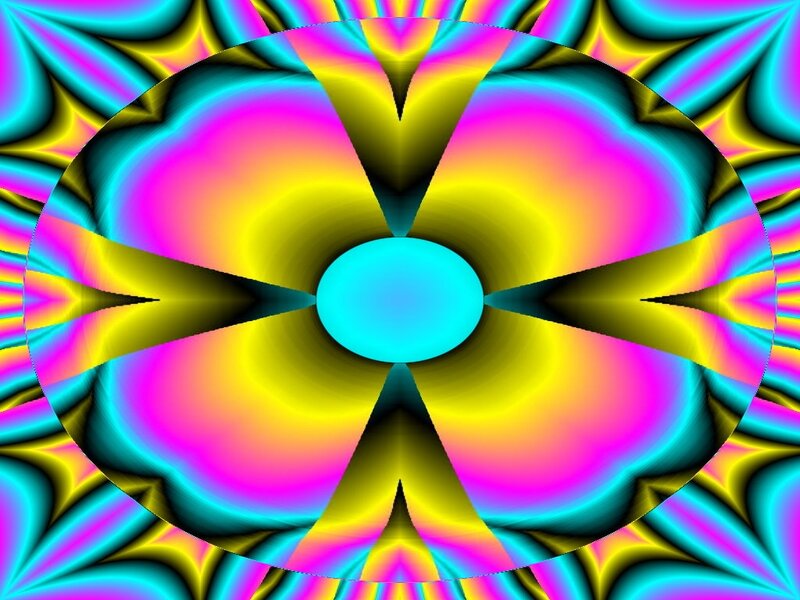 Colorful Abstract Pattern — Cyan