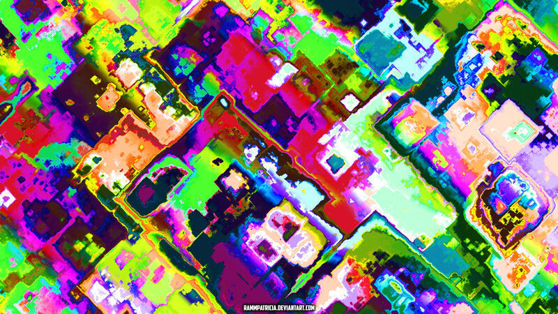 Colorful Abstract Pattern — Green, Energetic, Digital Art