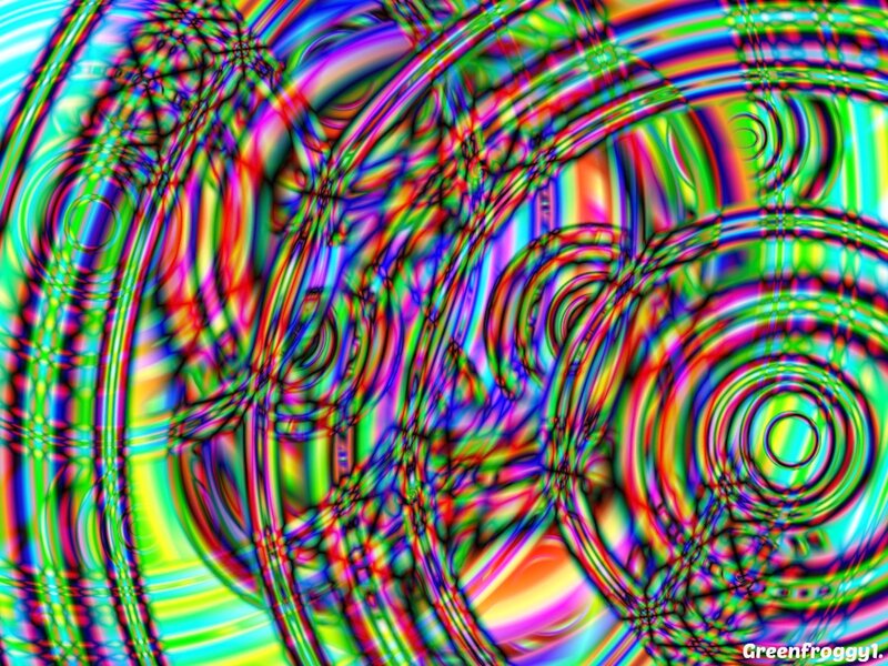 Colorful Abstract Pattern — Green, Hypnotic, Circles