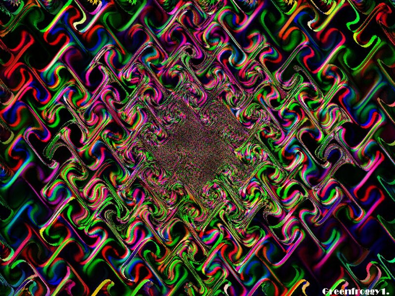 Colorful Abstract Pattern — Green, Hypnotic, Colors