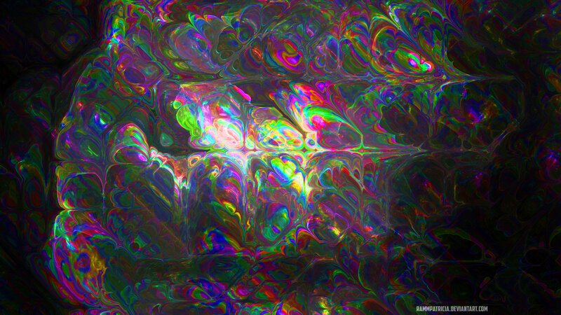 Colorful Abstract Pattern — Green, Hypnotic, Digital Art, Swirls