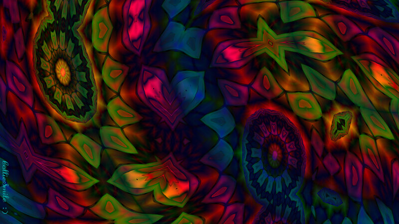 Colorful Abstract Pattern — Green, Hypnotic, Digital Art