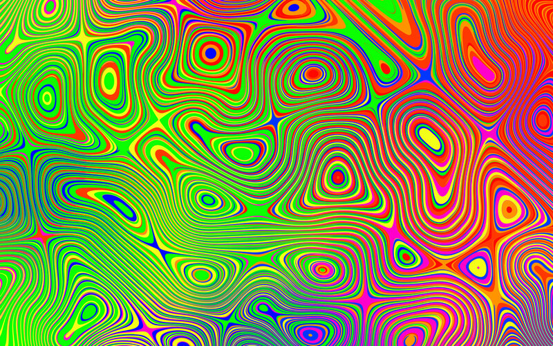 Colorful Abstract Pattern — Green, Hypnotic, Lines