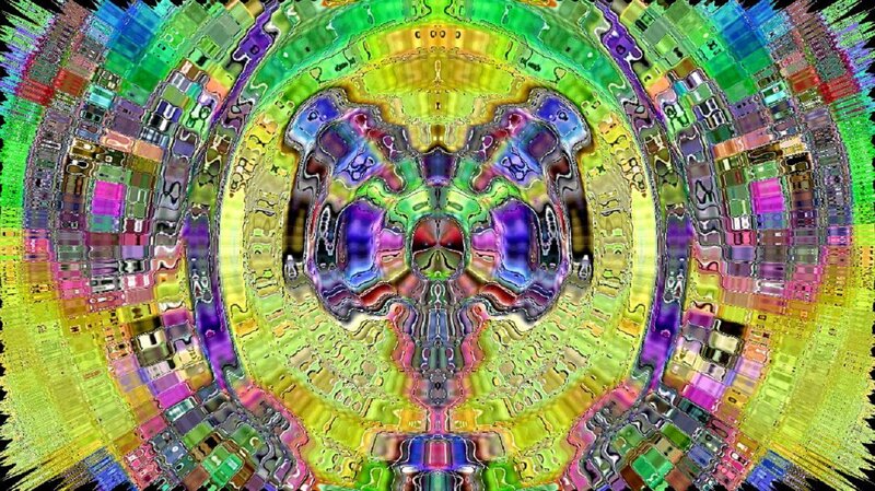 Colorful Abstract Pattern — Green, Hypnotic, Symmetry