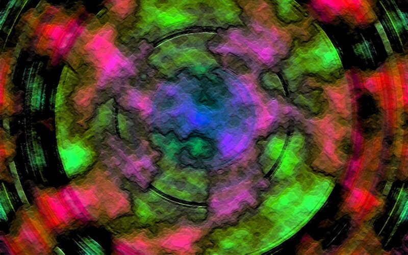 Colorful Abstract Pattern — Green, Hypnotic