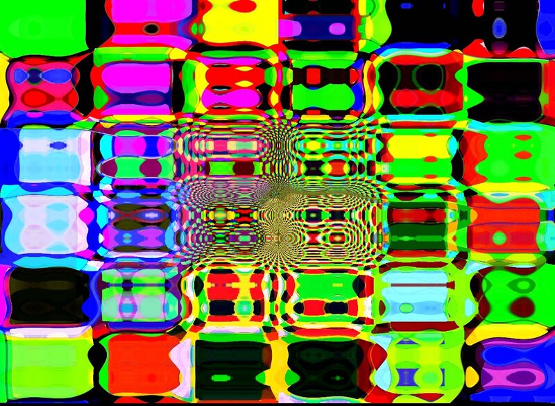 Colorful Abstract Pattern — Green, Hypnotic, Tunnel