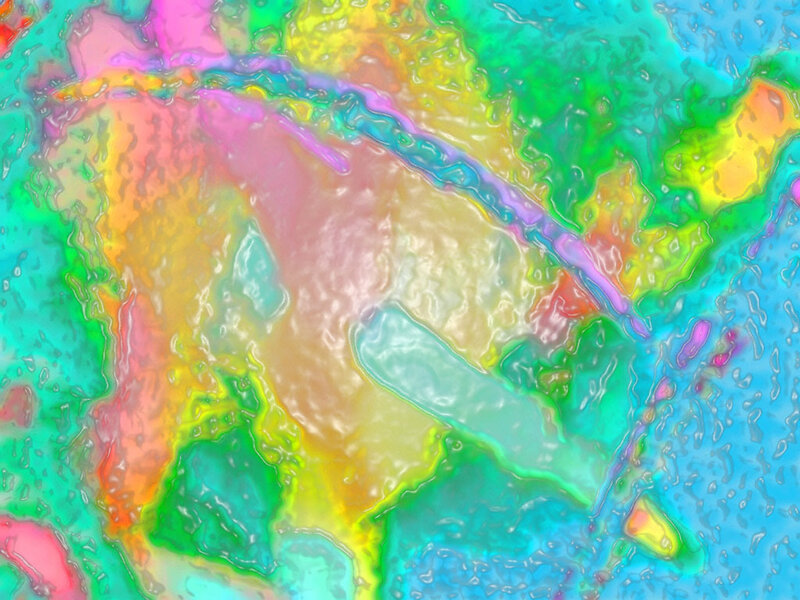 Colorful Abstract Pattern — Green, Vibrant, Blue, Yellow