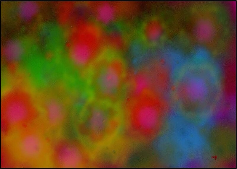 Colorful Abstract Pattern — Green, Vibrant, Blurred Shapes