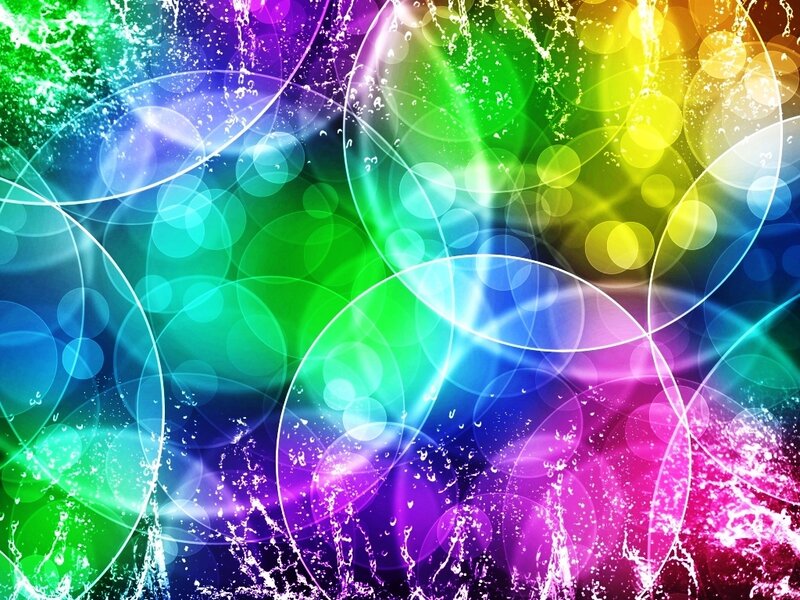 Colorful Abstract Pattern — Green, Vibrant, Circles