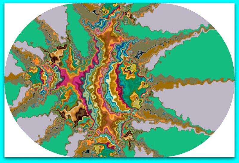 Colorful Abstract Pattern — Green, Vibrant, Colors, Lines, Shapes