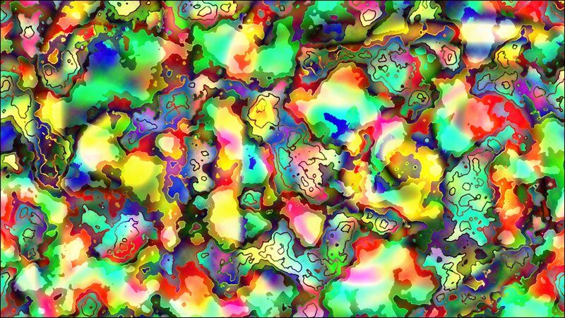 Colorful Abstract Pattern — Green, Vibrant, Colors, Shapes, Lines