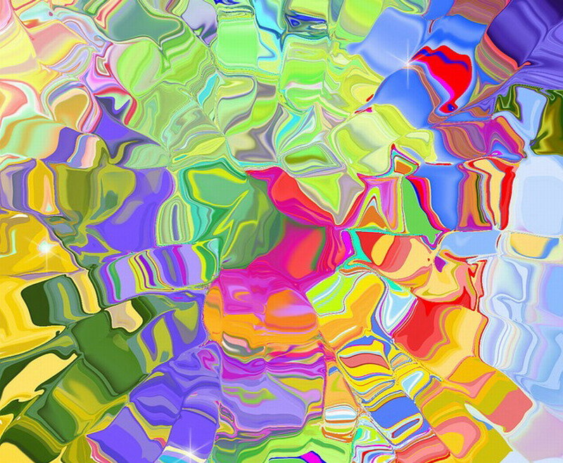 Colorful Abstract Pattern — Green, Vibrant, Colors, Shapes