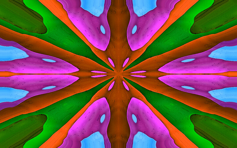 Colorful Abstract Pattern — Green, Vibrant, Colors, Symmetry