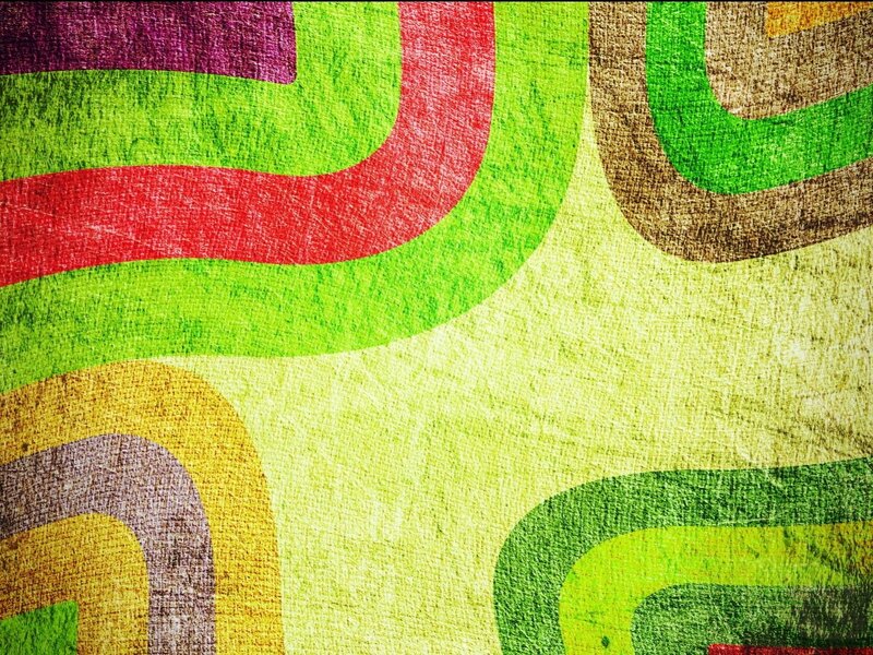Colorful Abstract Pattern — Green, Vibrant, Curved Lines