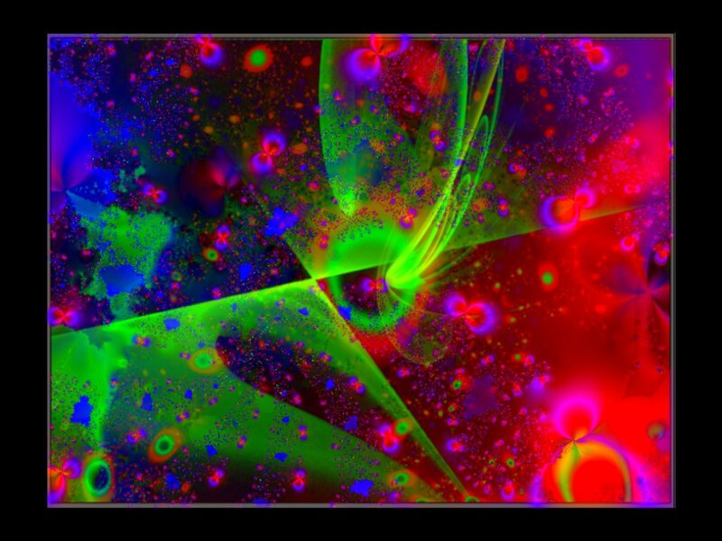 Colorful Abstract Pattern — Green, Vibrant, Digital Art