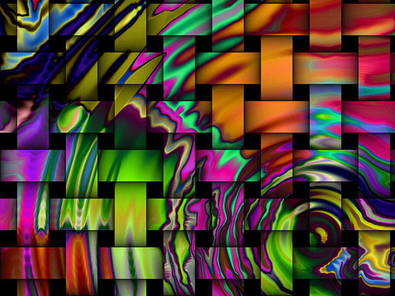 Colorful Abstract Pattern — Green, Vibrant, Grid
