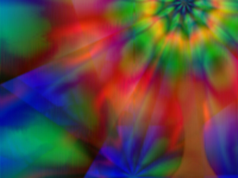 Colorful Abstract Pattern — Green, Vibrant, Light Rays
