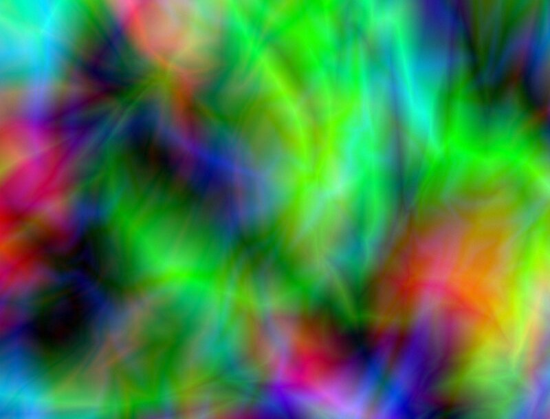 Colorful Abstract Pattern — Green, Vibrant, Light Streaks