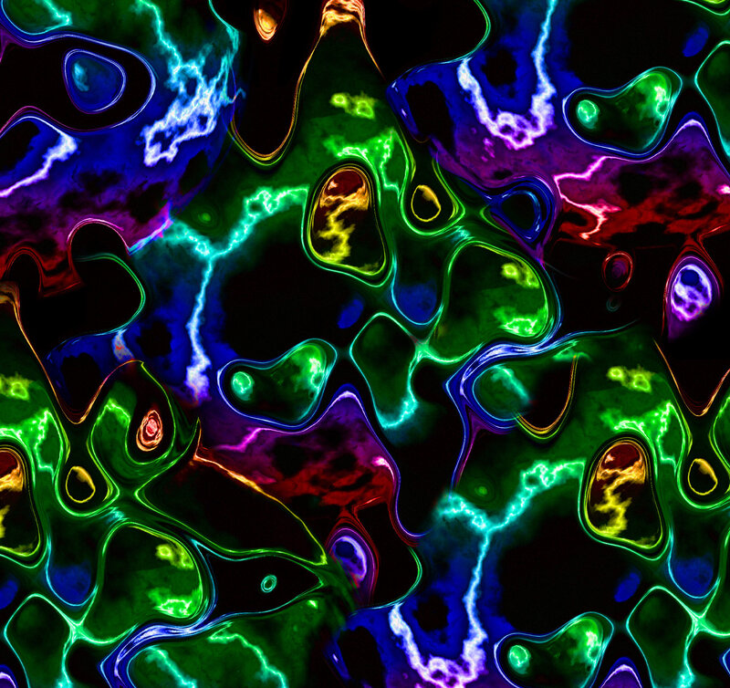 Colorful Abstract Pattern — Green, Vibrant, Lightning