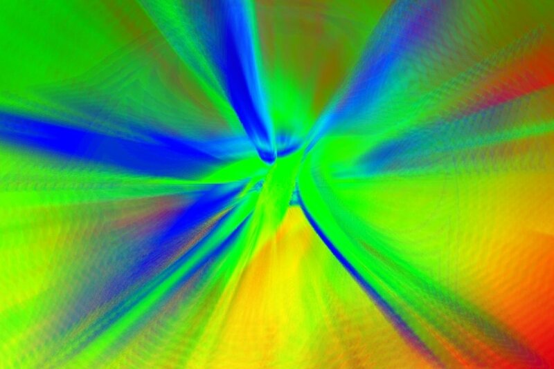 Colorful Abstract Pattern — Green, Vibrant, Rays