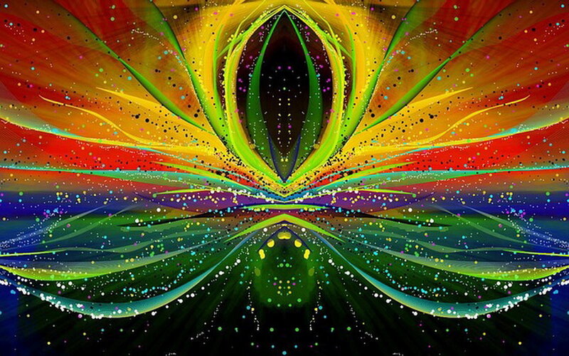 Colorful Abstract Pattern — Green, Vibrant, Sparkles