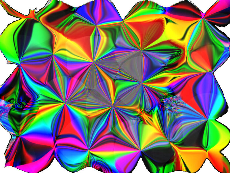 Colorful Abstract Pattern — Green, Vibrant, Stars