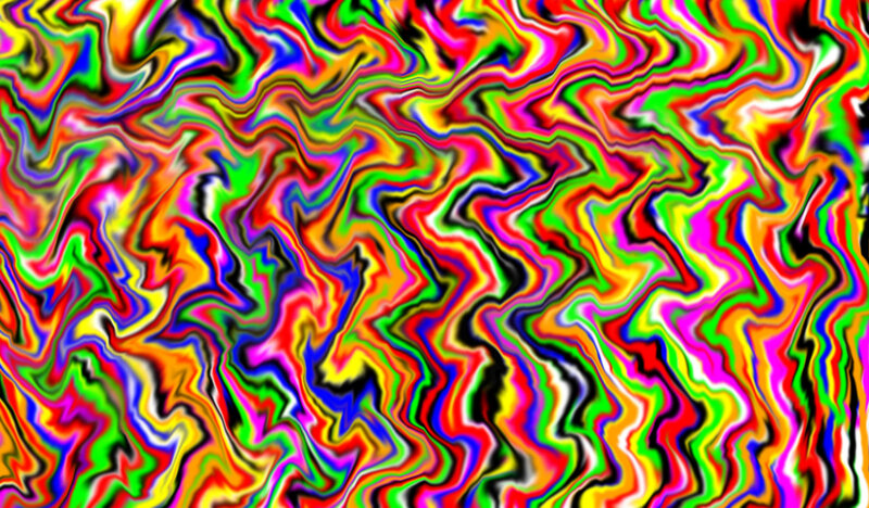 Colorful Abstract Pattern — Green, Vibrant, Swirls, Waves