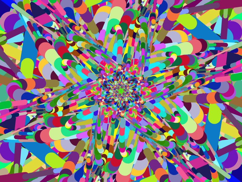 Colorful Abstract Pattern — Green, Vibrant, Tubes