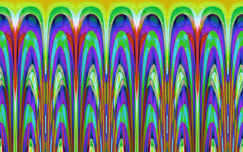 Colorful Abstract Pattern — Green, Vibrant, Waves