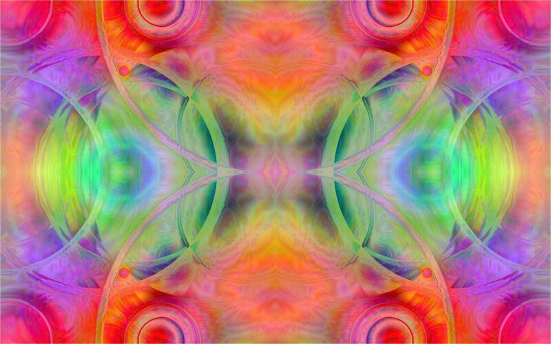 Colorful Abstract Pattern — Pink, Hypnotic, Circles