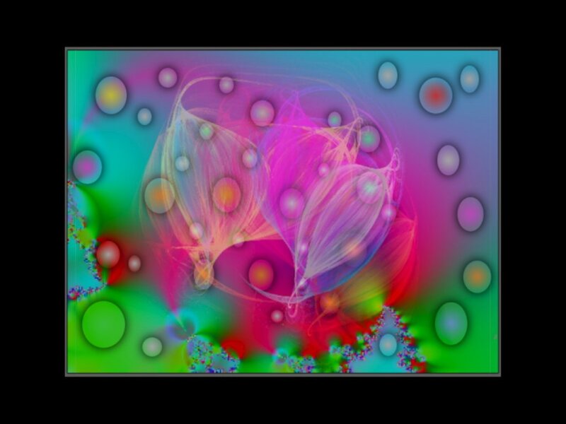 Colorful Abstract Pattern — Pink, Vibrant, Bubbles