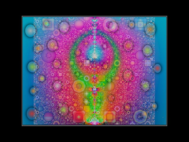 Colorful Abstract Pattern — Pink, Vibrant, Circles, Squares