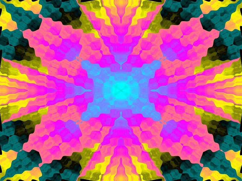 Colorful Abstract Pattern — Pink, Vibrant, Colors, Symmetry