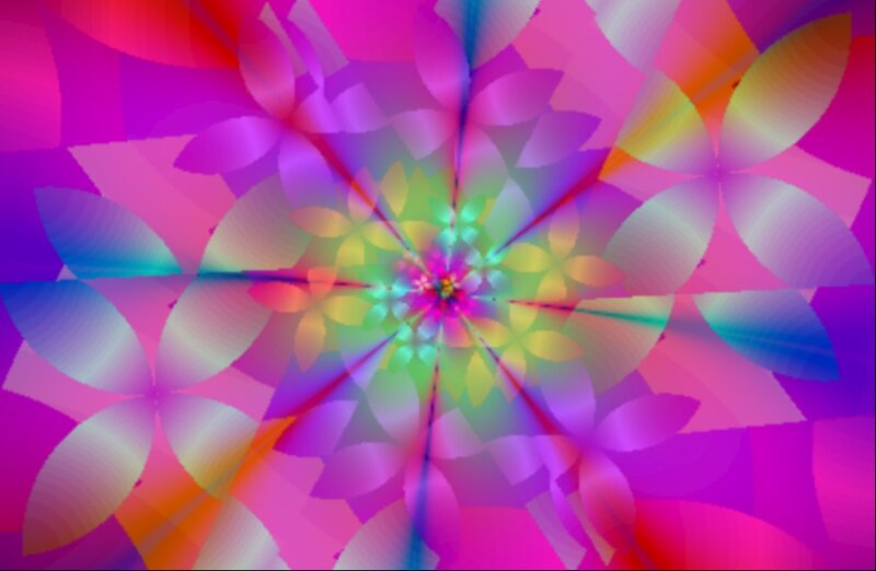 Colorful Abstract Pattern — Pink, Vibrant, Flowers