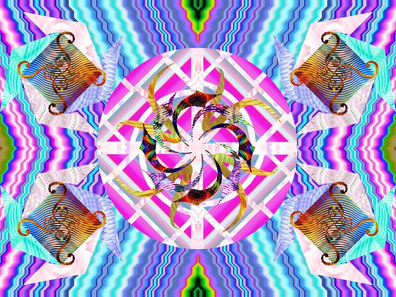 Colorful Abstract Pattern — Pink, Vibrant, Geometric Shapes