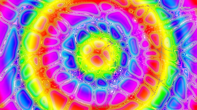 Colorful Abstract Pattern — Pink, Vibrant, Lines, Circles
