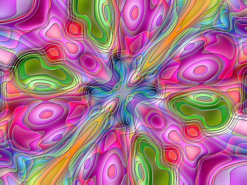 Colorful Abstract Pattern — Pink, Vibrant, Lines