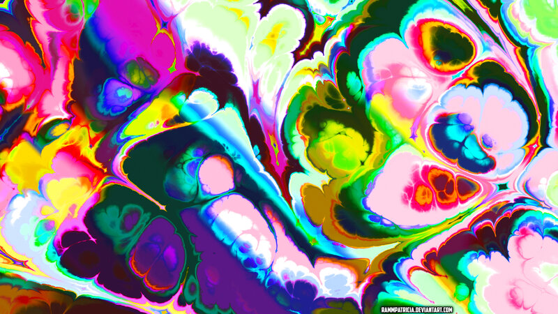 Colorful Abstract Pattern — Pink, Vibrant, Swirls, Bubbles