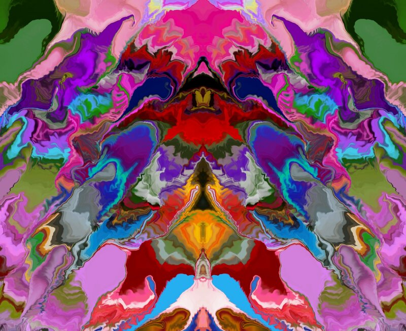 Colorful Abstract Pattern — Pink, Vibrant, Symmetry