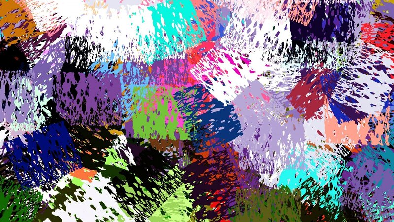 Colorful Abstract Pattern — Purple, Chaotic, Splashes