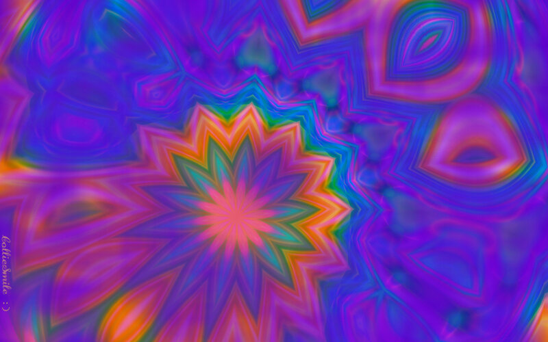 Colorful Abstract Pattern — Purple, Hypnotic, Digital Art, Star
