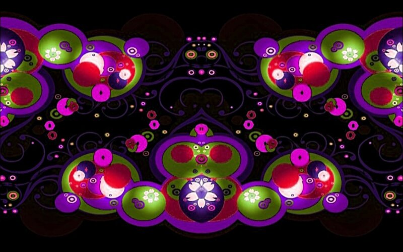 Colorful Abstract Pattern — Purple, Hypnotic, Digital Art