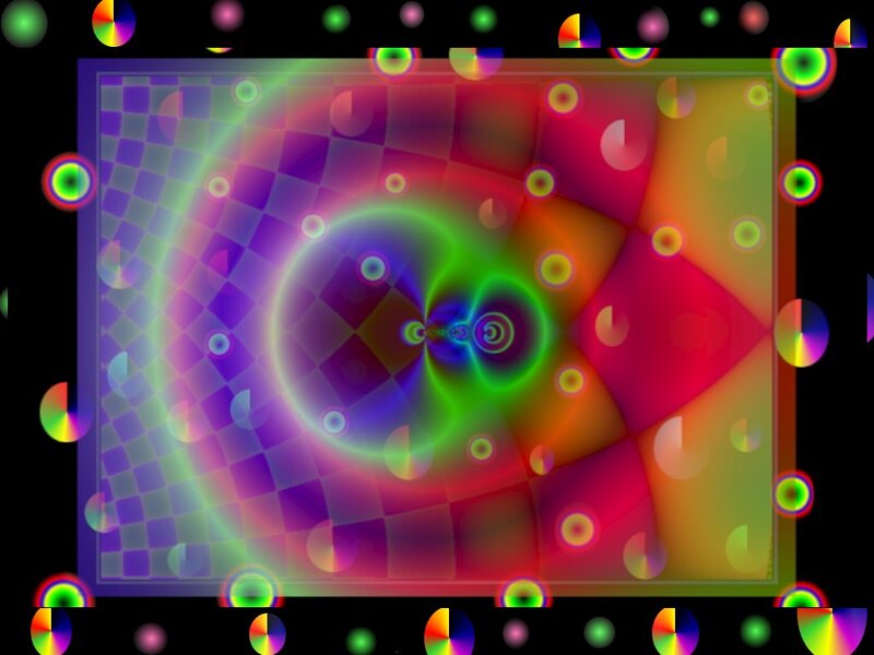 Colorful Abstract Pattern — Purple, Vibrant, Circles, Grids