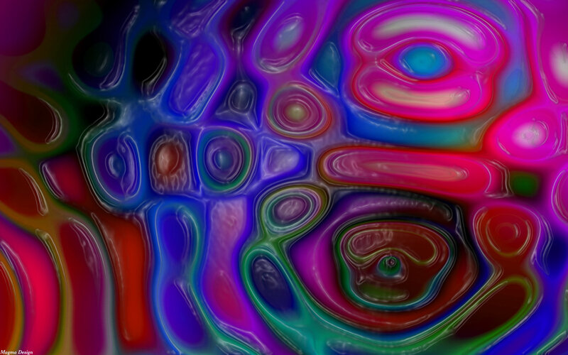 Colorful Abstract Pattern — Purple, Vibrant, Circles, Swirls